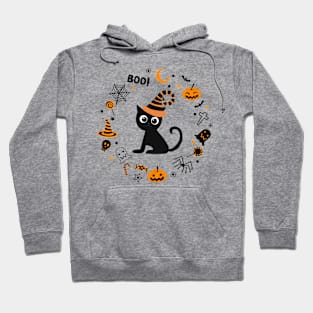 Halloween kitten BOO Hoodie